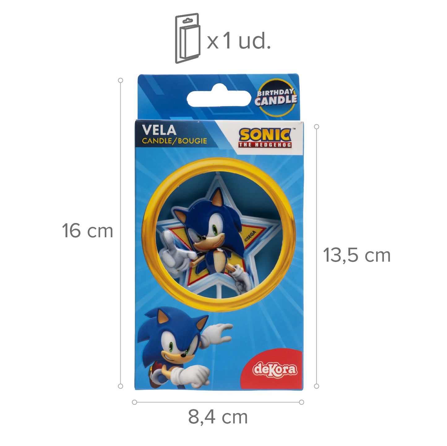 VELAS DE ANIVERSÁRIO SONIC