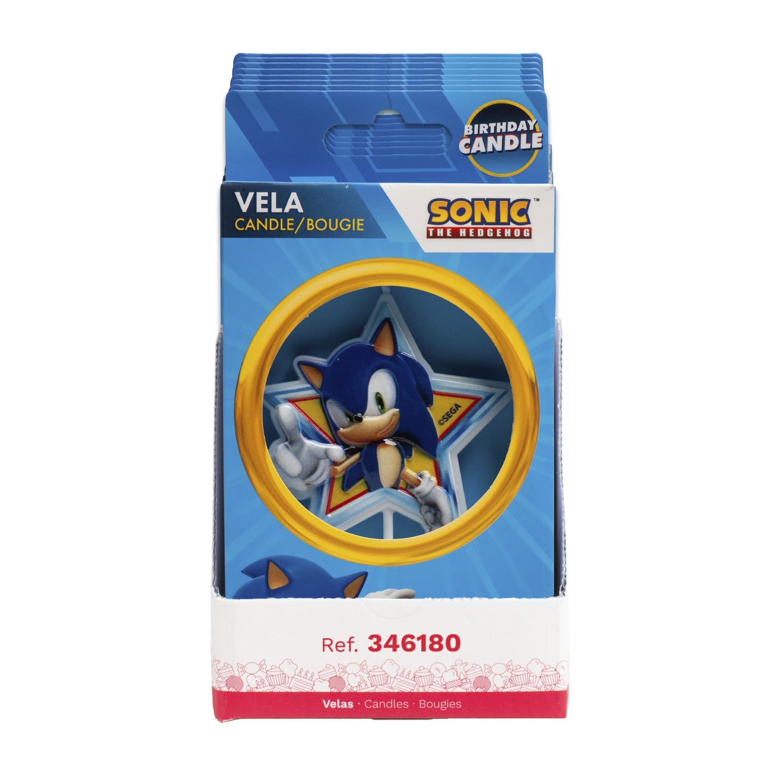 VELAS DE ANIVERSÁRIO SONIC