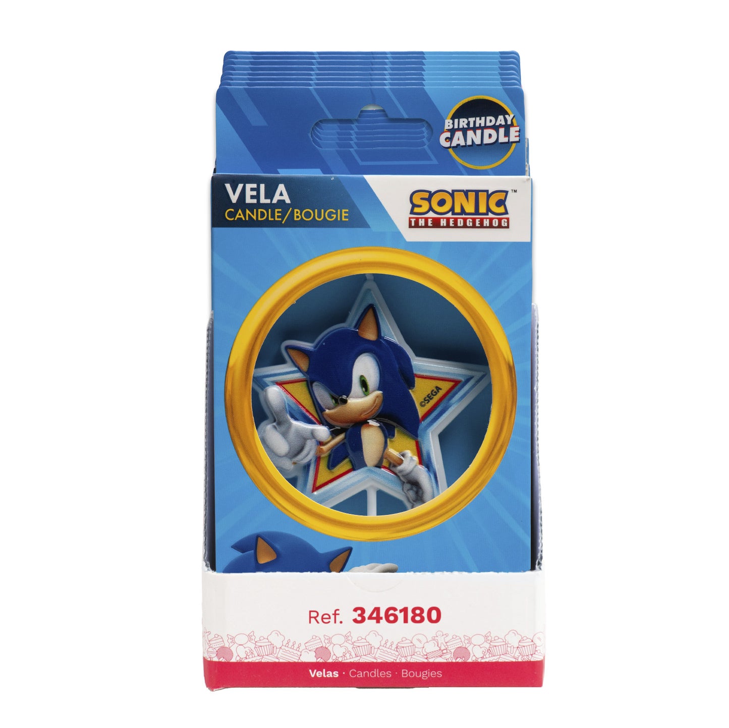 VELAS DE ANIVERSÁRIO SONIC