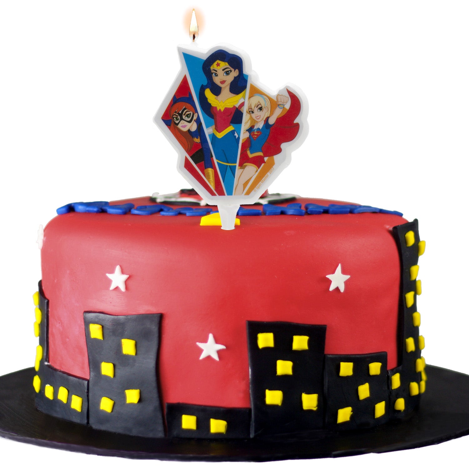 EXPOSITOR 12 VELAS 2D SUPER HERO GIRLS 7,5 CM
