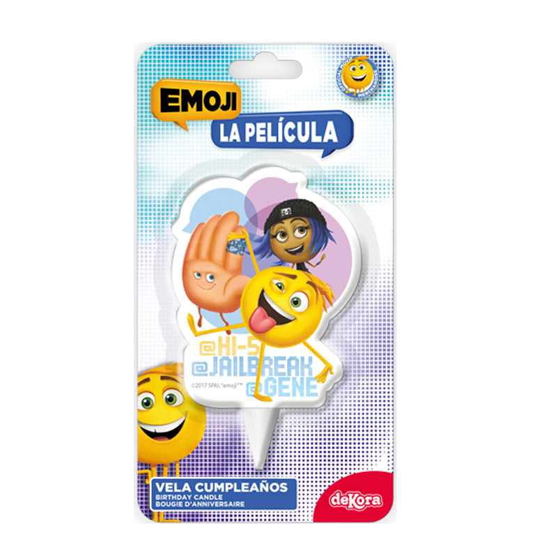 DISPLAY 12 VELAS CUMPLEAÑOS 2D EMOJI 7,5 CM