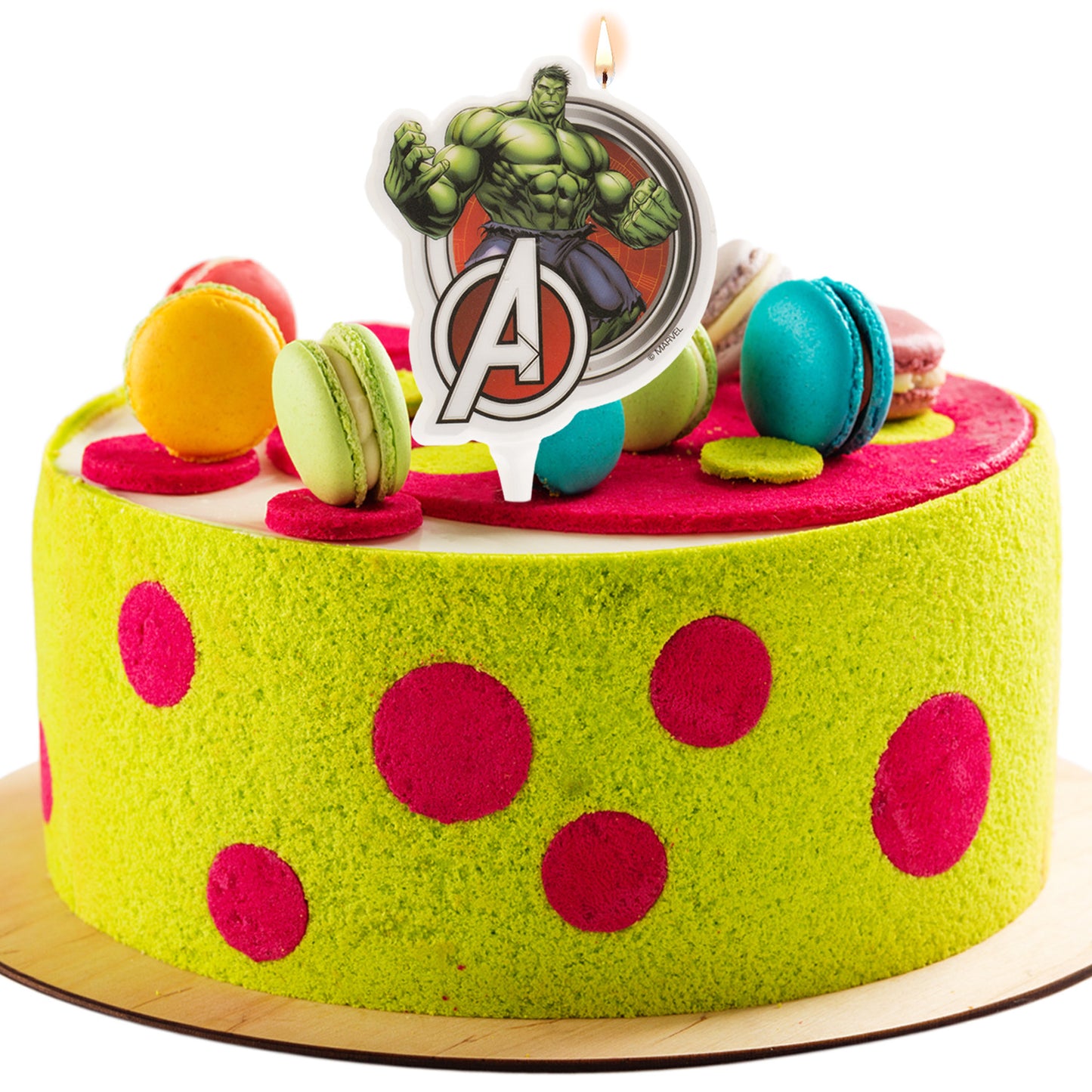 DISPLAY 12 VELAS CUMPLEAÑOS 2D HULK 9 CM