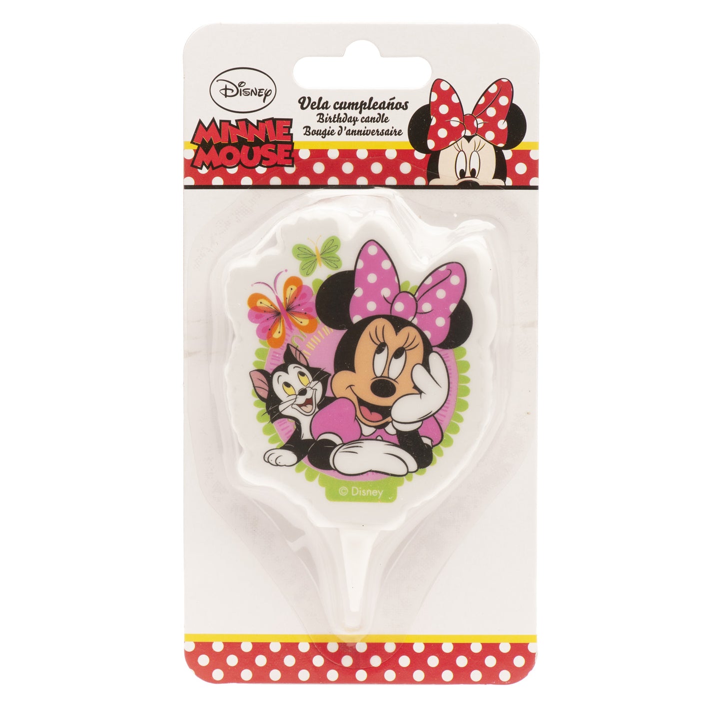 BOUGIE ANNIVERSAIRE 2D MINNIE MOUSE 7,5CM