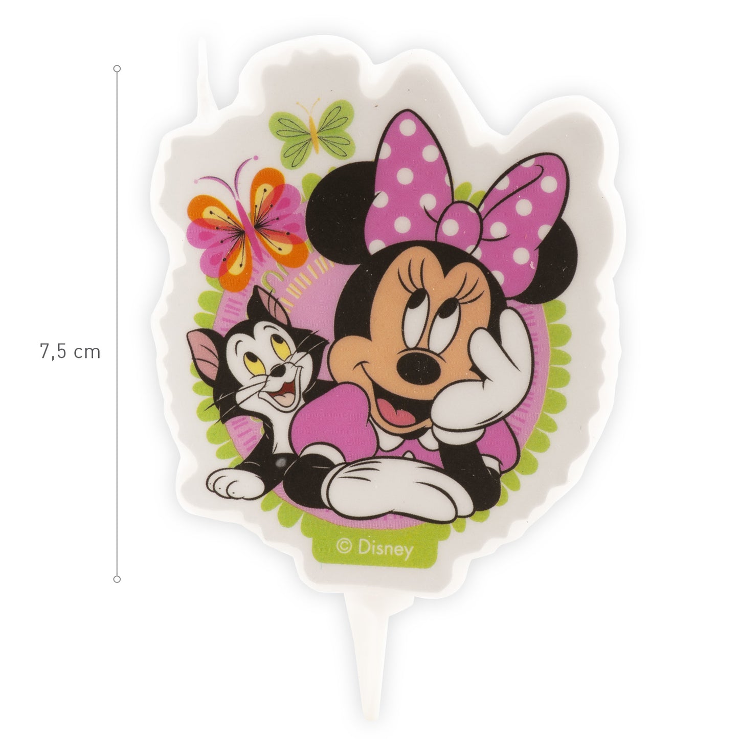 BOUGIE ANNIVERSAIRE 2D MINNIE MOUSE 7,5CM