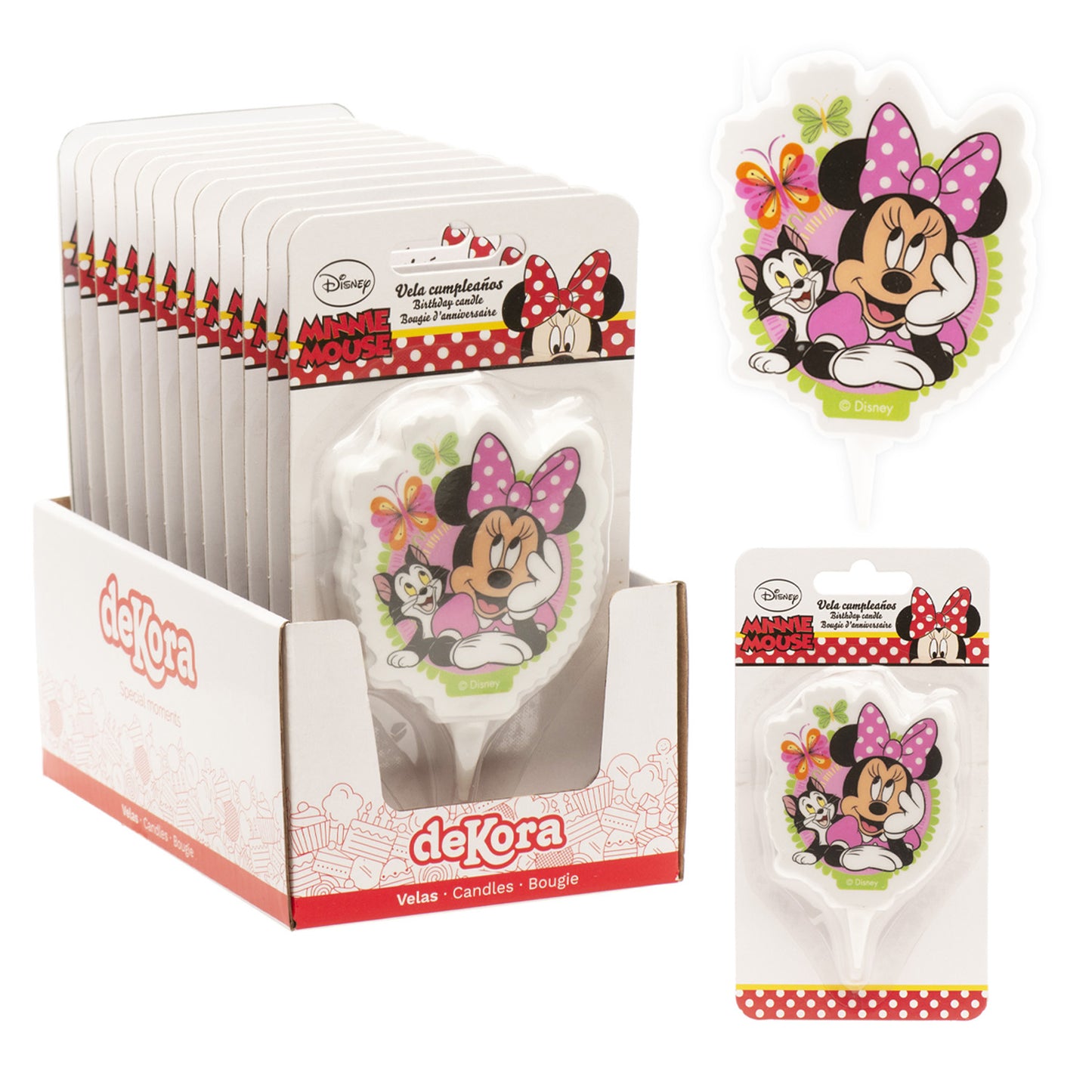 BOUGIE ANNIVERSAIRE 2D MINNIE MOUSE 7,5CM