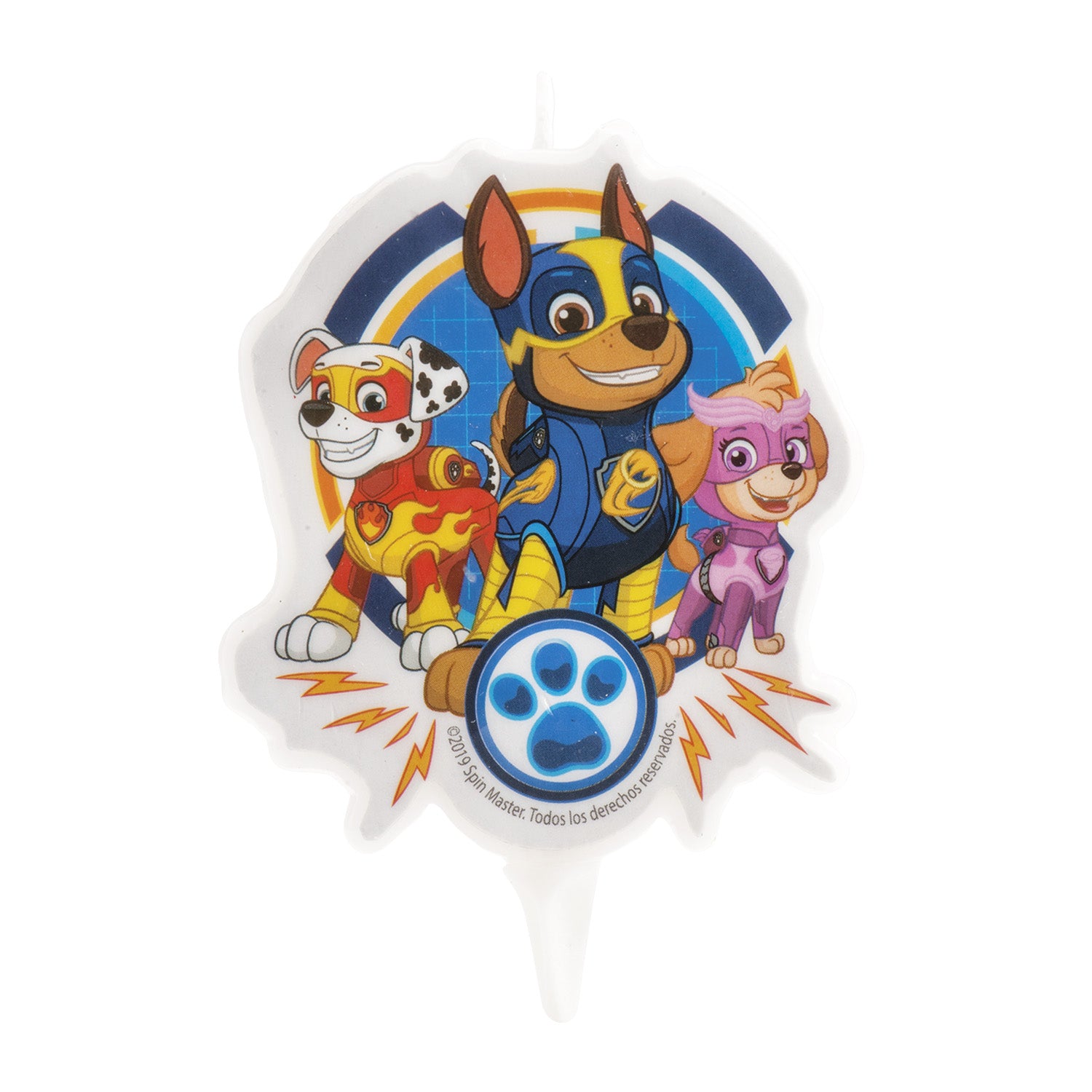 DISPLAY 12 BOUGIES ANNIVERSAIRE 2D PAW PATROL 7,5 CM