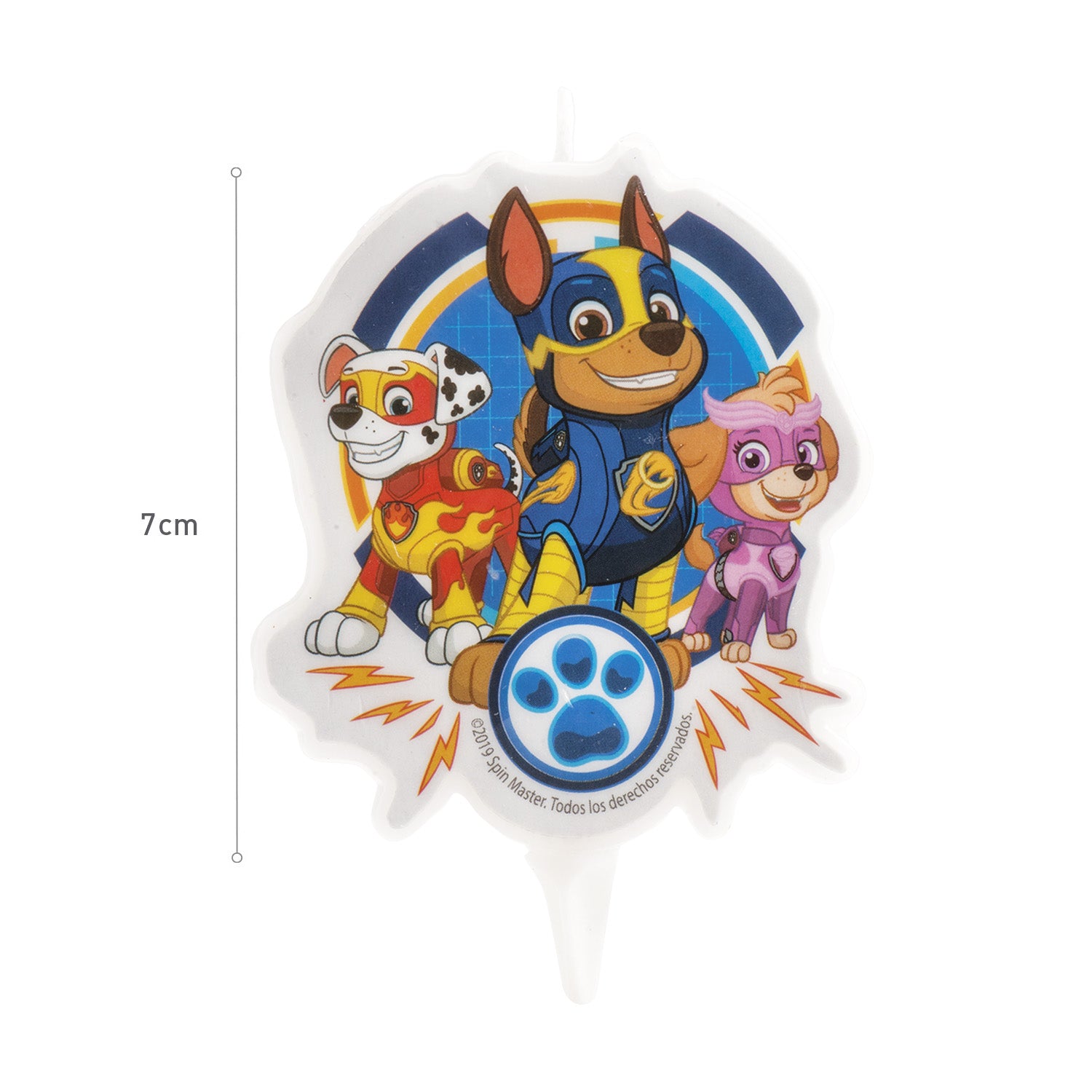 DISPLAY 12 VELAS CUMPLEANOS 2D PAW PATROL 7,5 CM