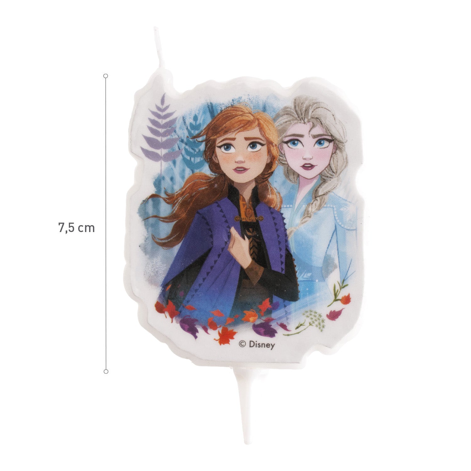VELA CUMPLEAÑOS 2D FROZEN II 7,5CM*