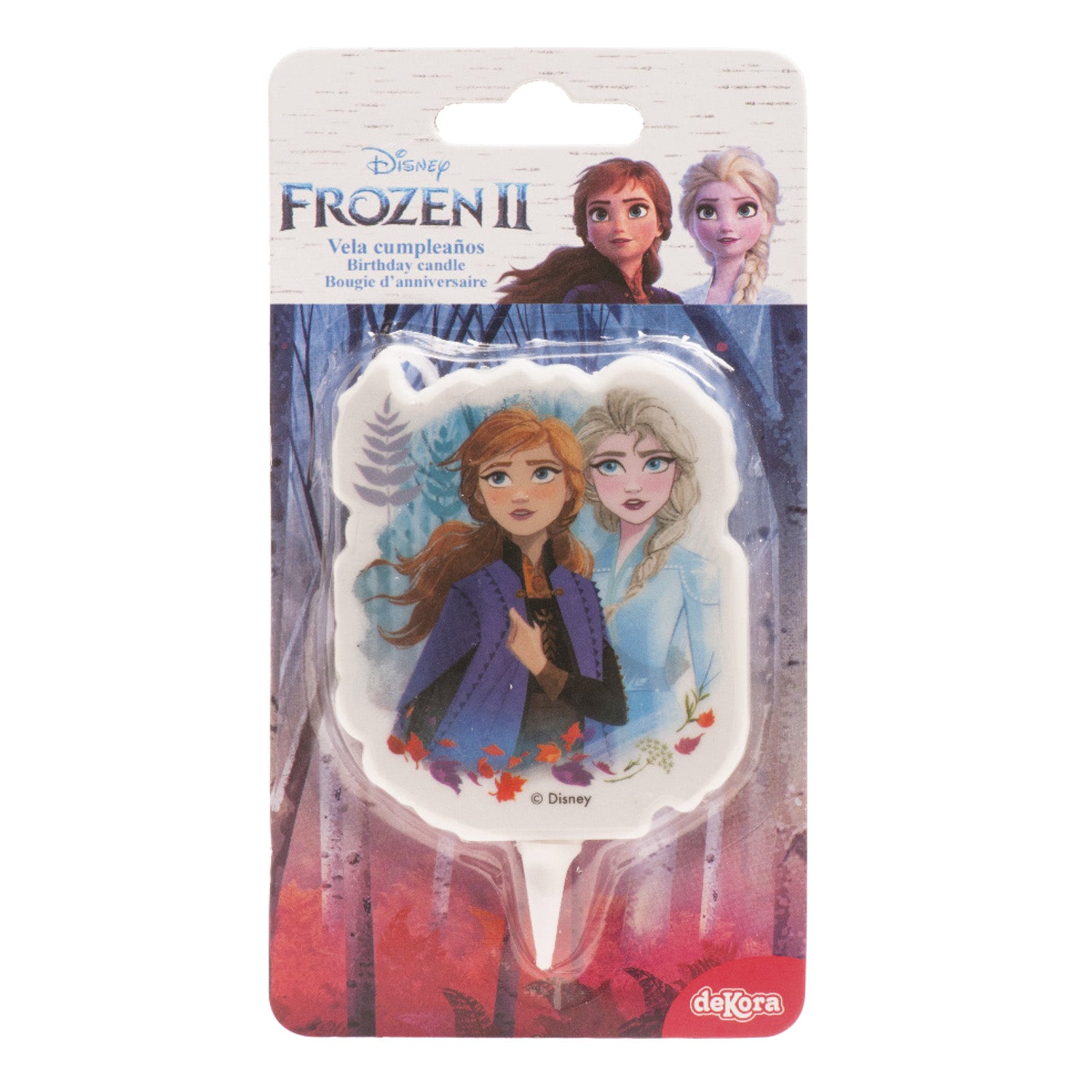 VELA CUMPLEAÑOS 2D FROZEN II 7,5CM*