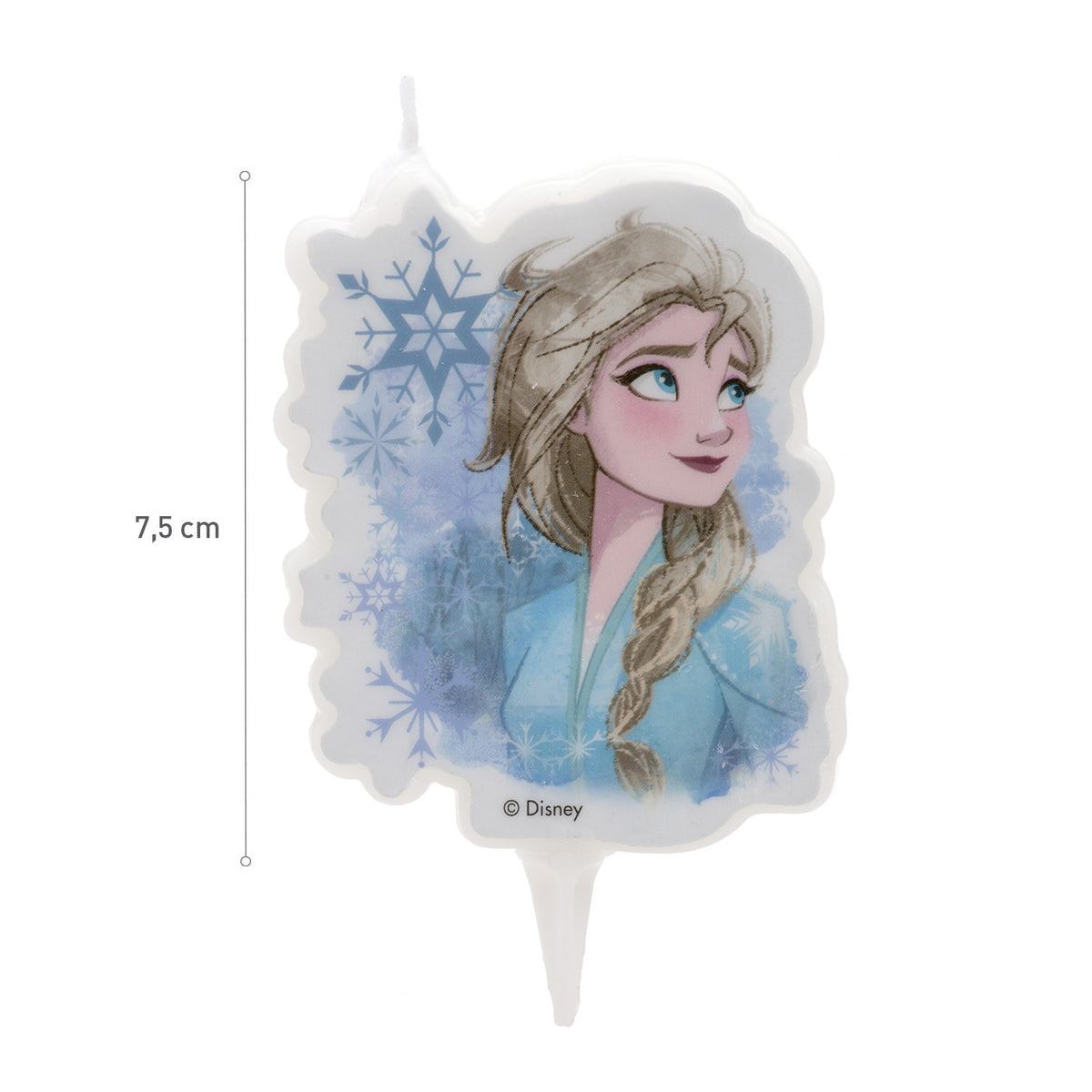 2D ELSA FROZEN 2 BIRTHDAY CANDLE 7,5CM