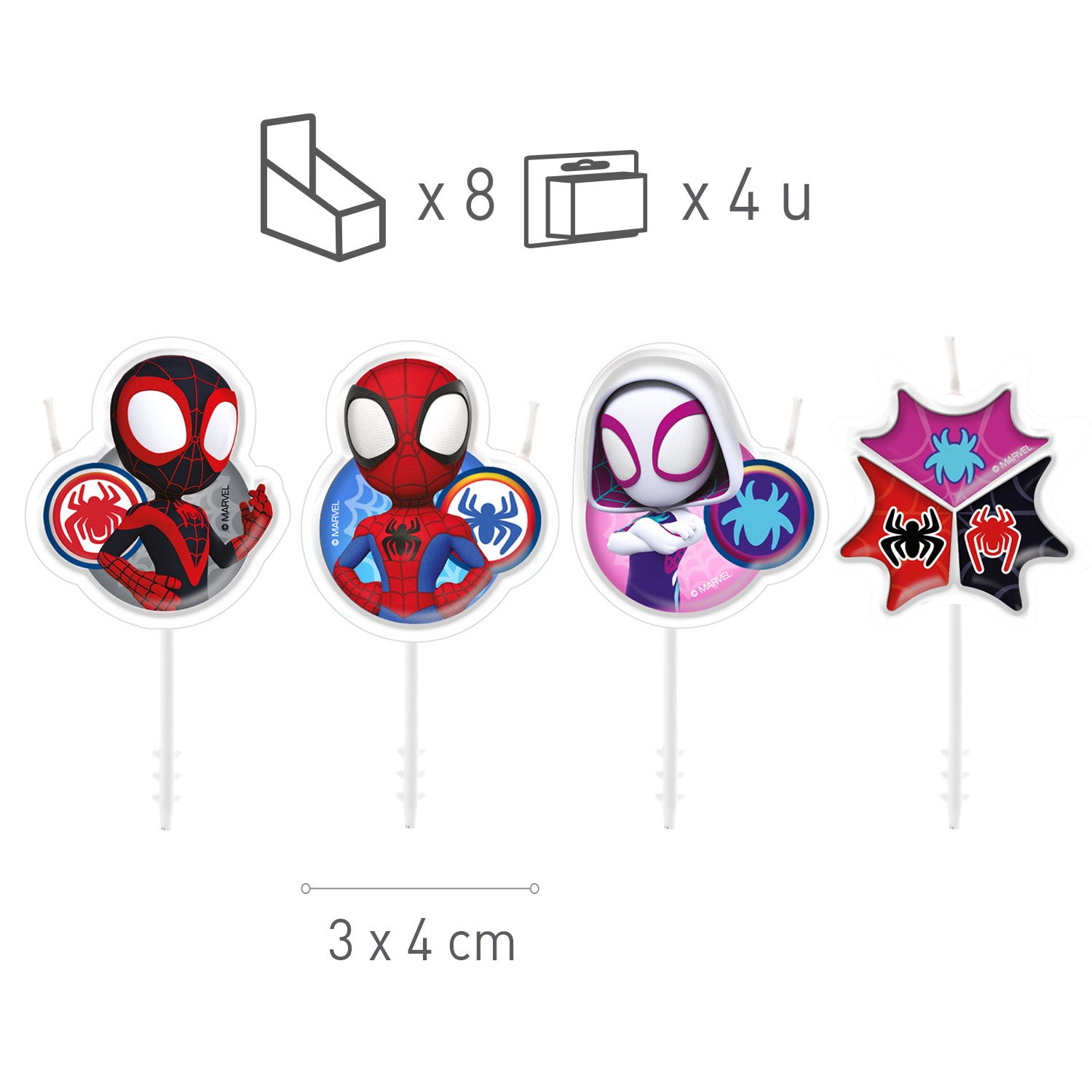 CANDELAS COMPLEANNO SPIDEY 4U