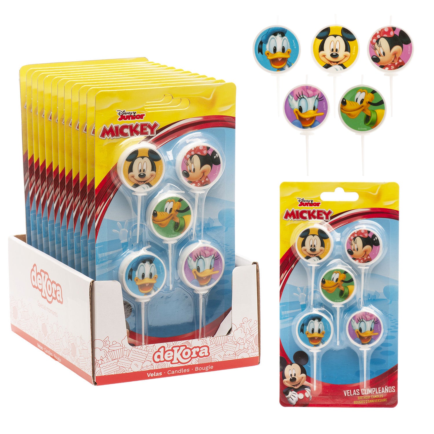 CANDELE DI COMPLEANNO TOPOLINO E AMICI Ø 3CM