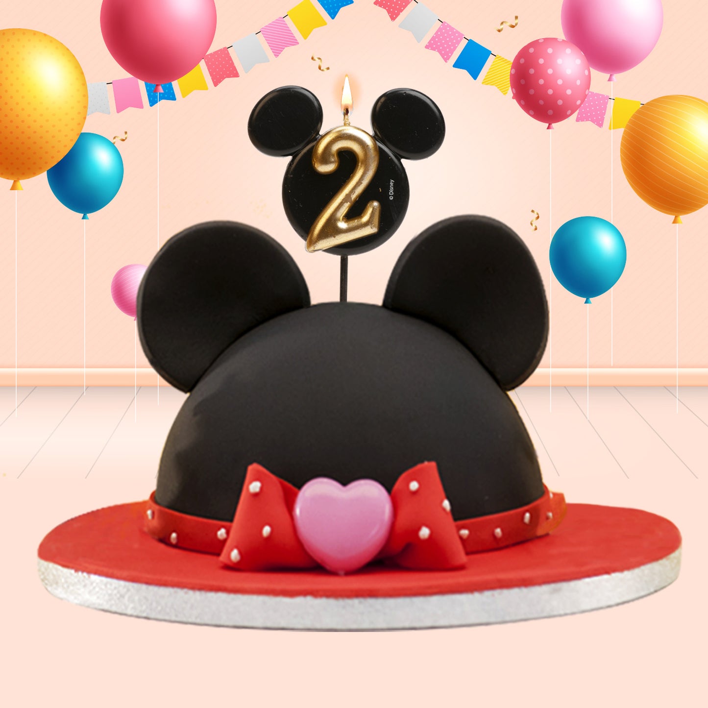 VELAS DE CUMPLEAÑOS OREJAS MICKEY MOUSE 8.5 CM | Nº2
