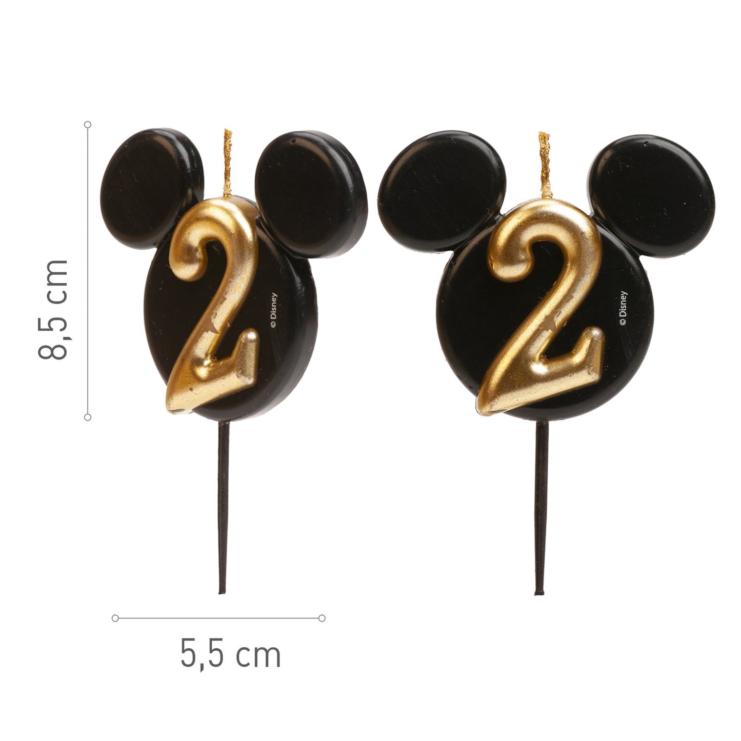 VELAS DE CUMPLEAÑOS OREJAS MICKEY MOUSE 8.5 CM | Nº2