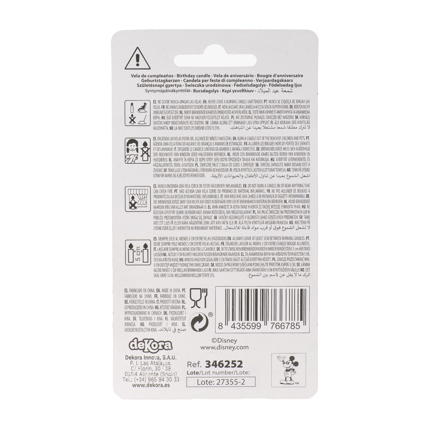 VELAS DE CUMPLEAÑOS OREJAS MICKEY MOUSE 8.5 CM | Nº2
