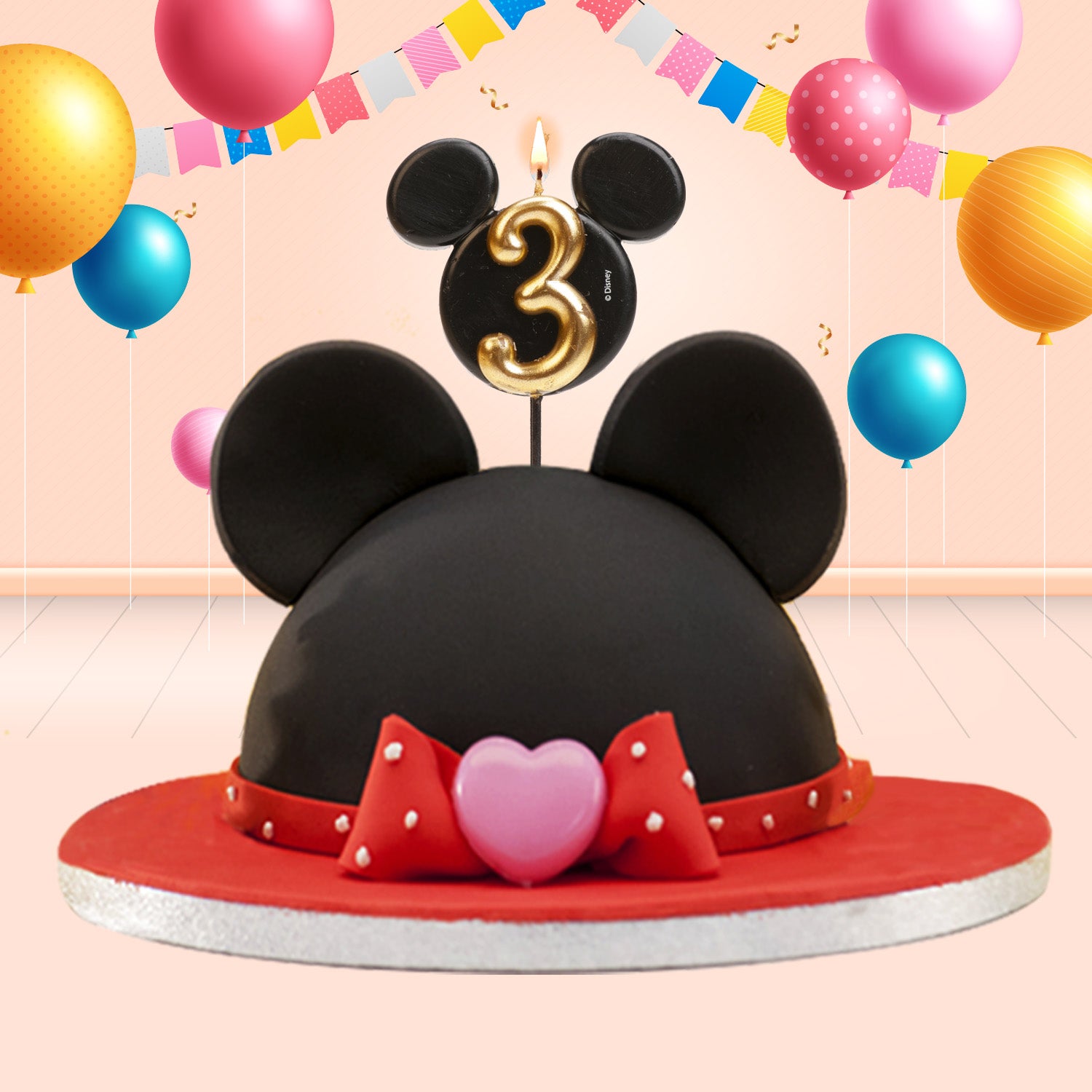 BOUGIES D'ANNIVERSAIRE OREILLES DE MICKEY MOUSE 8,5 CM | N°3