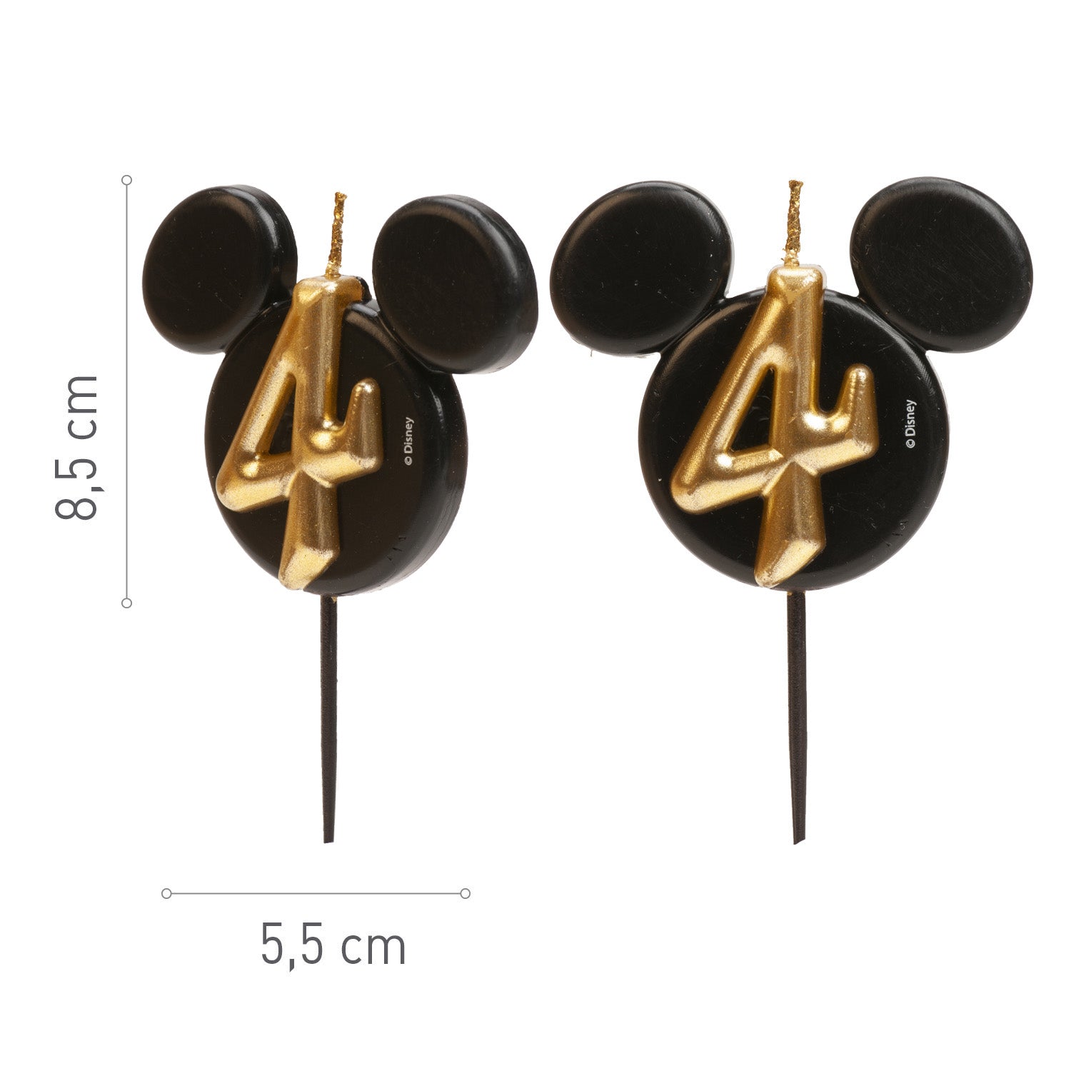 BOUGIES D'ANNIVERSAIRE OREILLES DE MICKEY MOUSE 8,5 CM | N°4