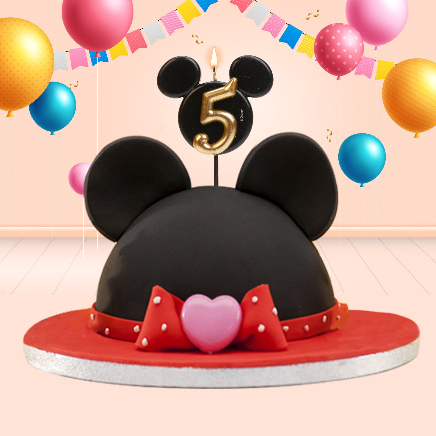 VELAS DE CUMPLEAÑOS OREJAS MICKEY MOUSE 8.5 CM | Nº5