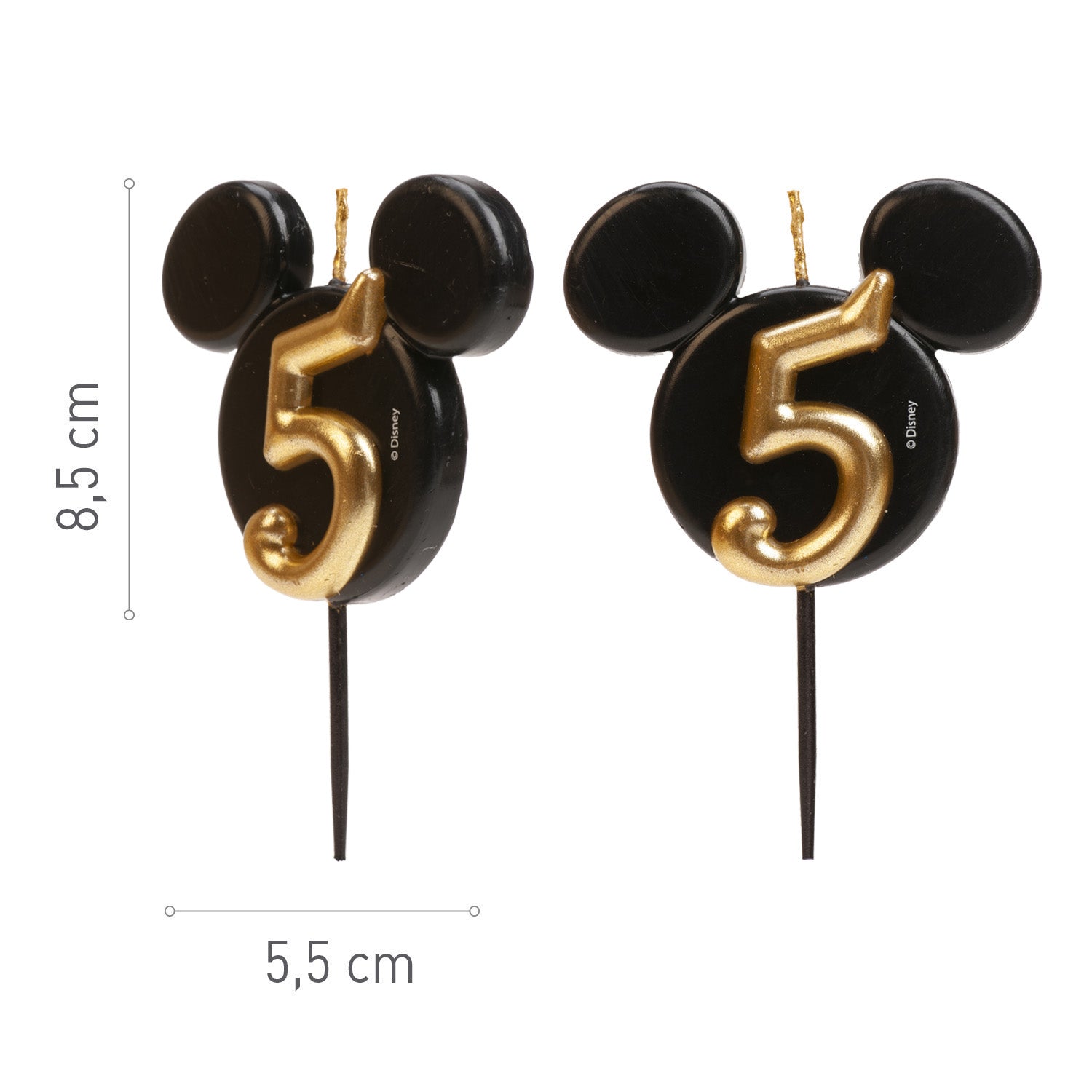 BOUGIES D'ANNIVERSAIRE OREILLES DE MICKEY MOUSE 8,5 CM | N°5