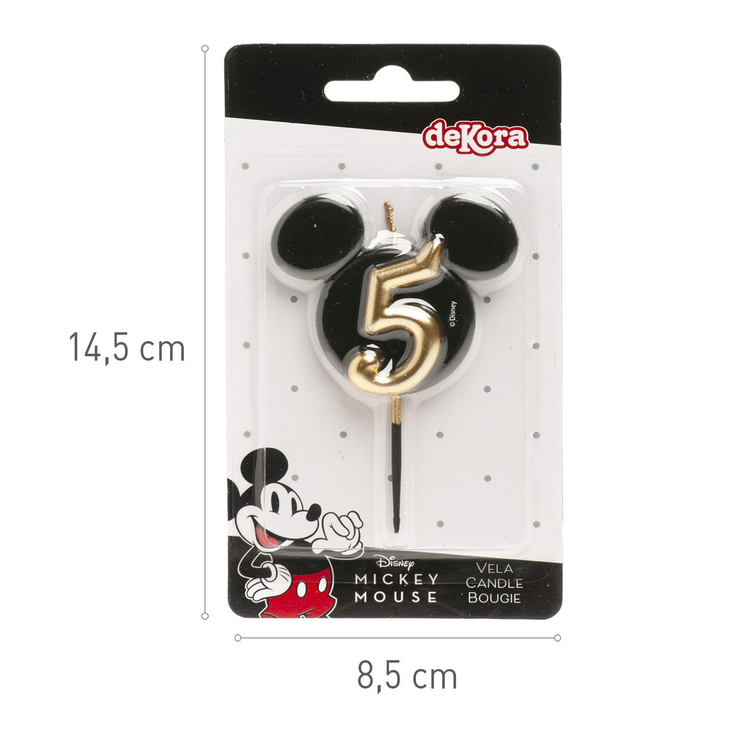 BOUGIES D'ANNIVERSAIRE OREILLES DE MICKEY MOUSE 8,5 CM | N°5