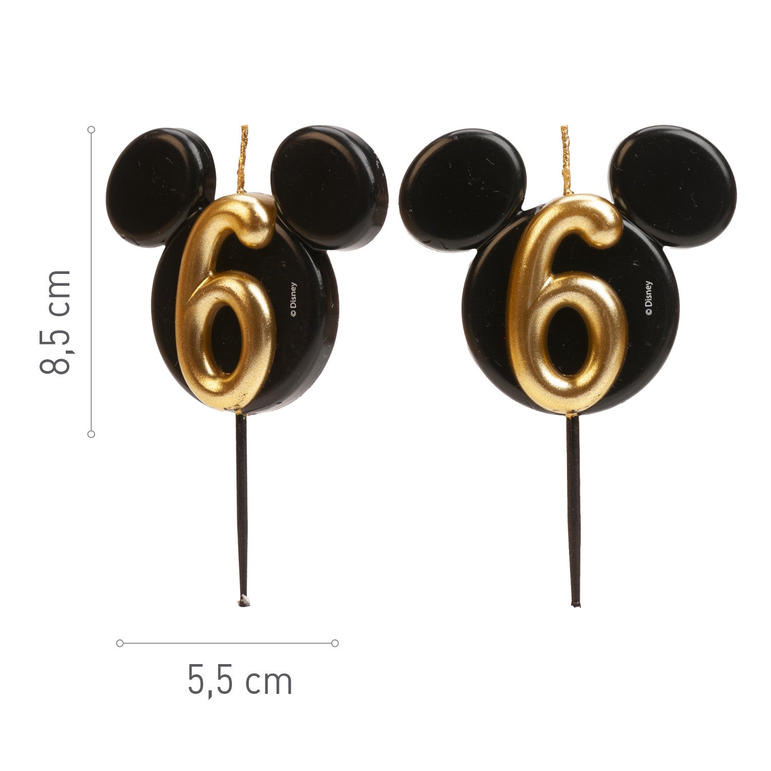 BOUGIES D'ANNIVERSAIRE OREILLES DE MICKEY MOUSE 8,5 CM | N°6