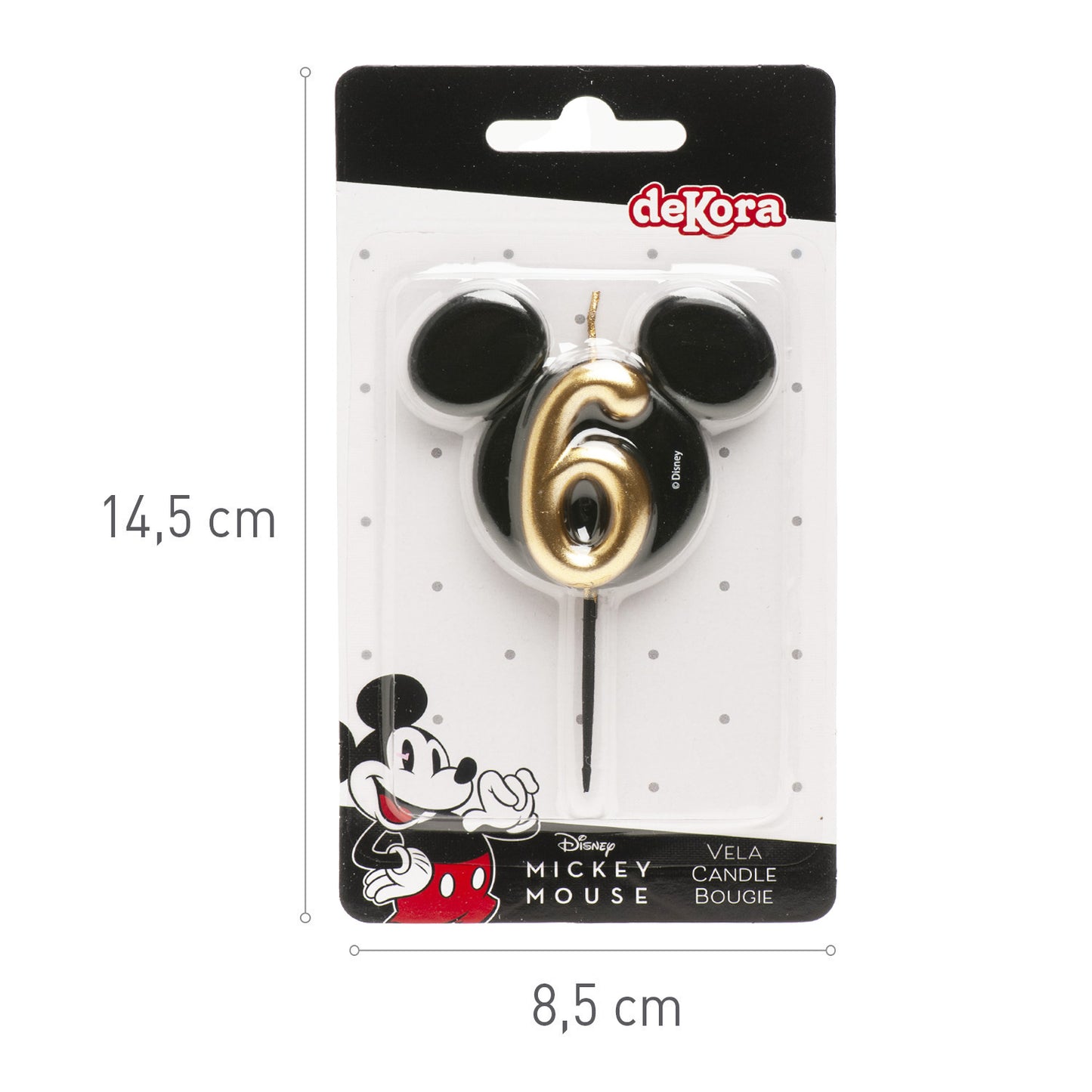 MICKEY MOUSE EARS BIRTHDAY CANDLE 8.5 CM | Nº6