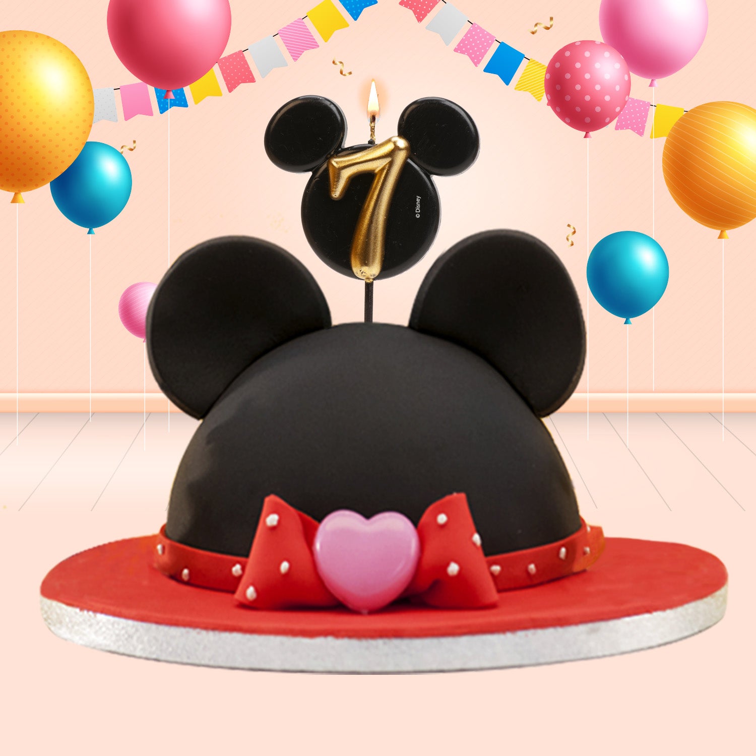 VELAS DE CUMPLEAÑOS OREJAS MICKEY MOUSE 8.5 CM | Nº7