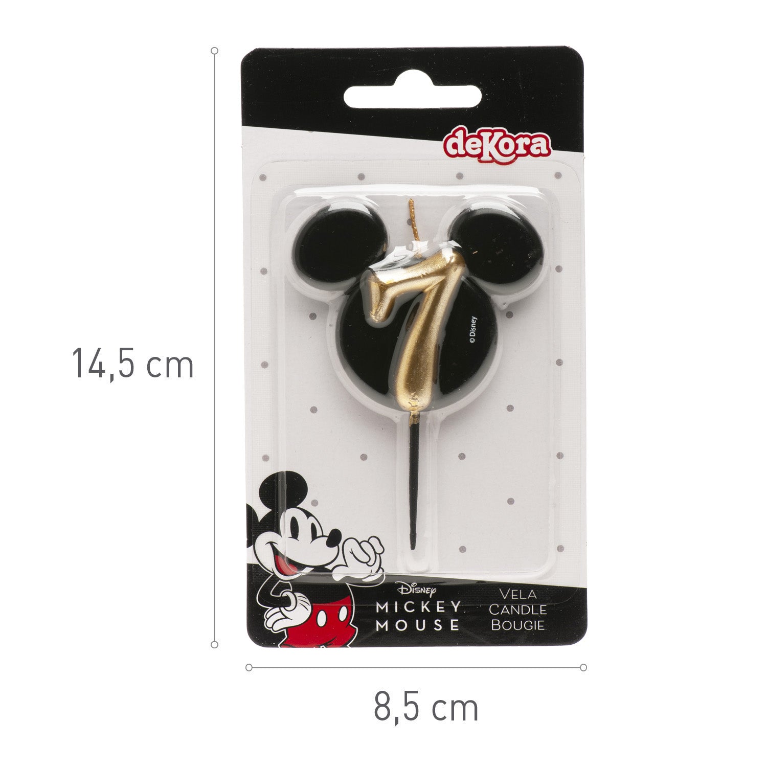 BOUGIES D'ANNIVERSAIRE OREILLES DE MICKEY MOUSE 8,5 CM | N°7