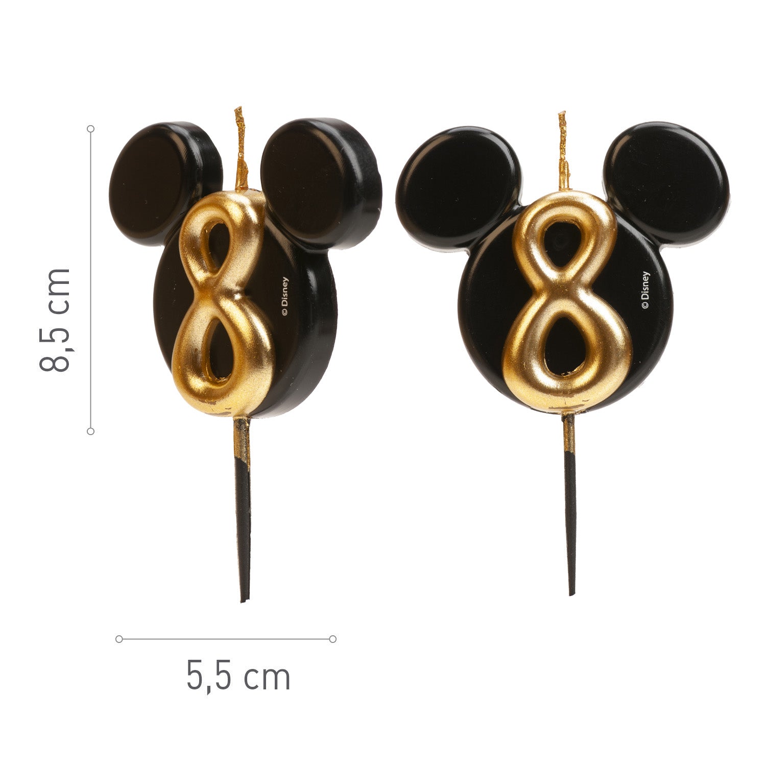 BOUGIES D'ANNIVERSAIRE OREILLES DE MICKEY MOUSE 8,5 CM | N°8