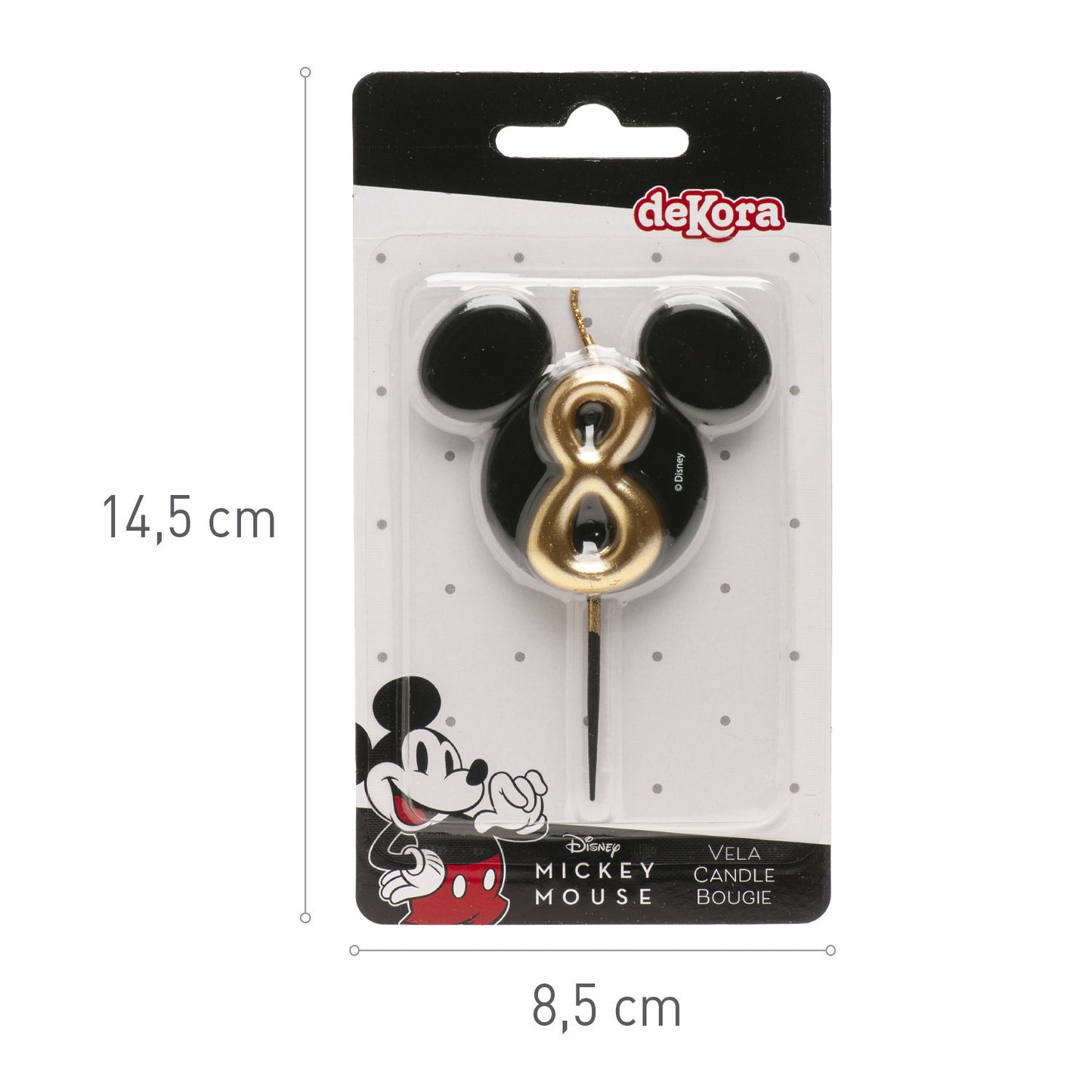 BOUGIES D'ANNIVERSAIRE OREILLES DE MICKEY MOUSE 8,5 CM | N°8