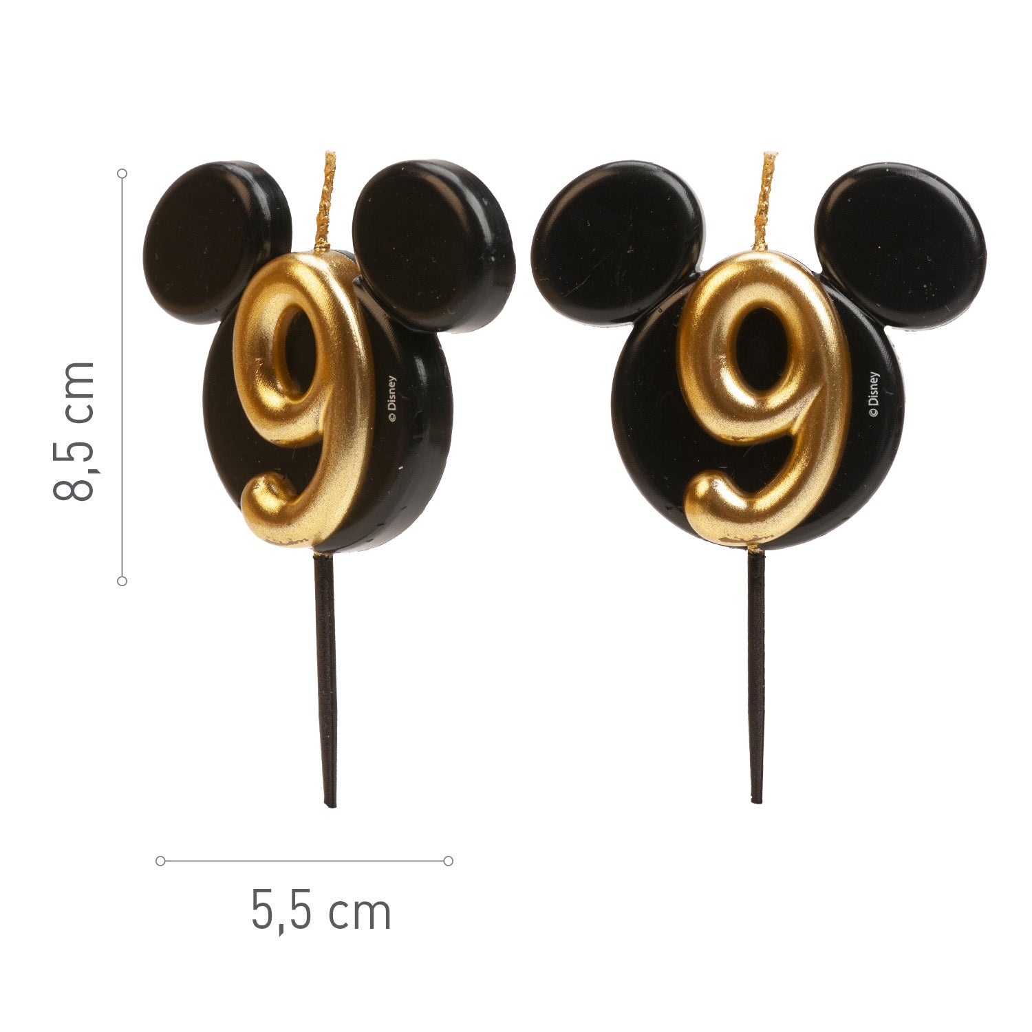 BOUGIES D'ANNIVERSAIRE OREILLES DE MICKEY MOUSE 8,5 CM | N°9