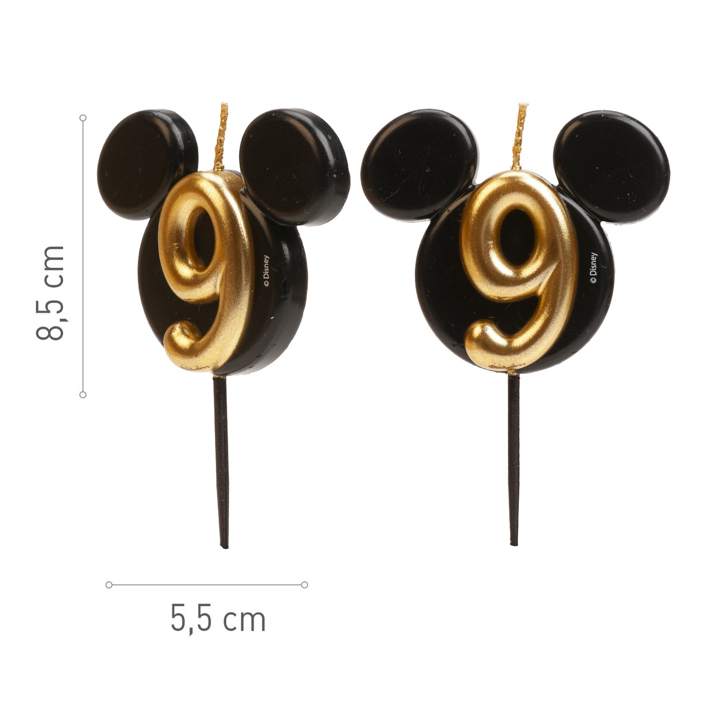 BOUGIES D'ANNIVERSAIRE OREILLES DE MICKEY MOUSE 8,5 CM | N°9