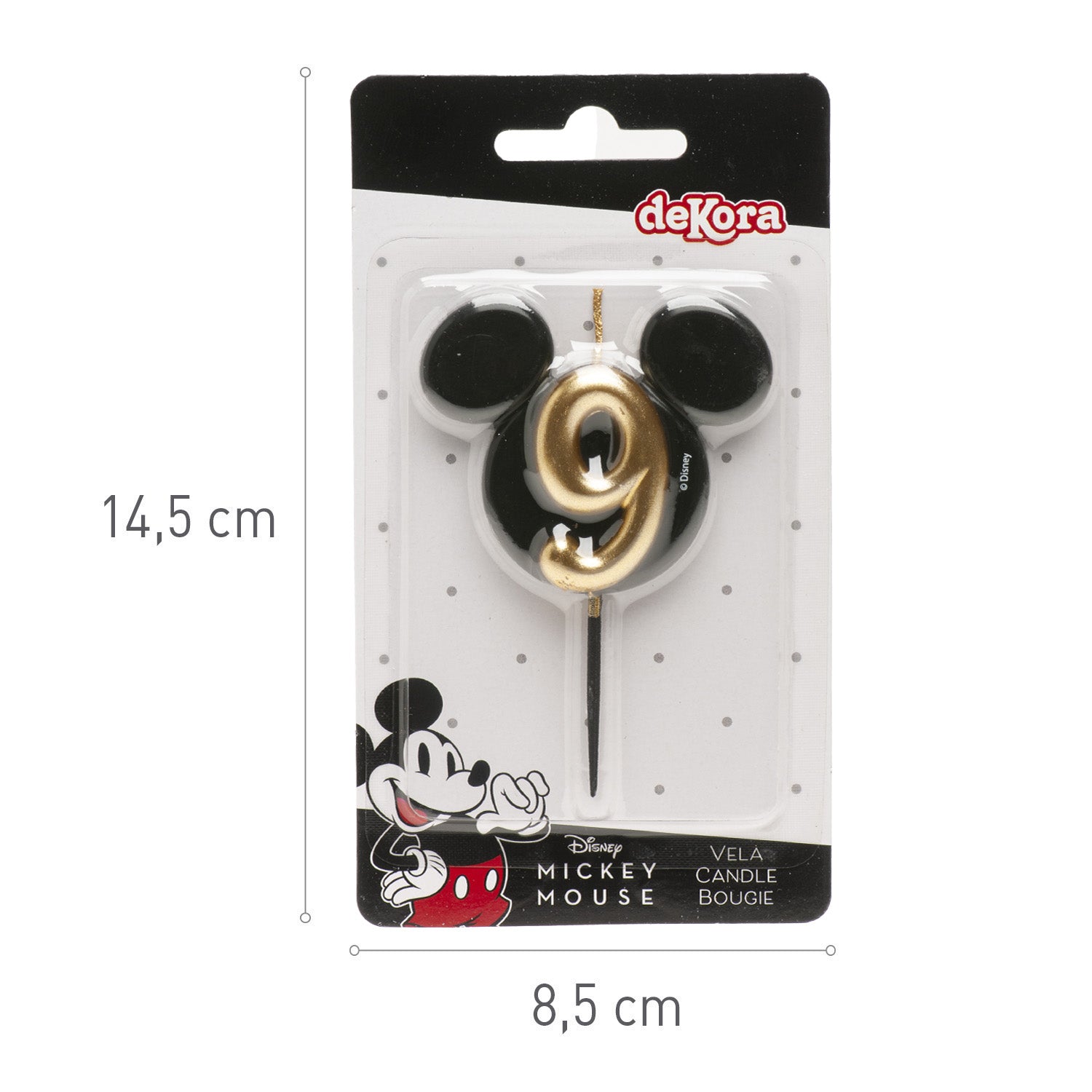 BOUGIES D'ANNIVERSAIRE OREILLES DE MICKEY MOUSE 8,5 CM | N°9