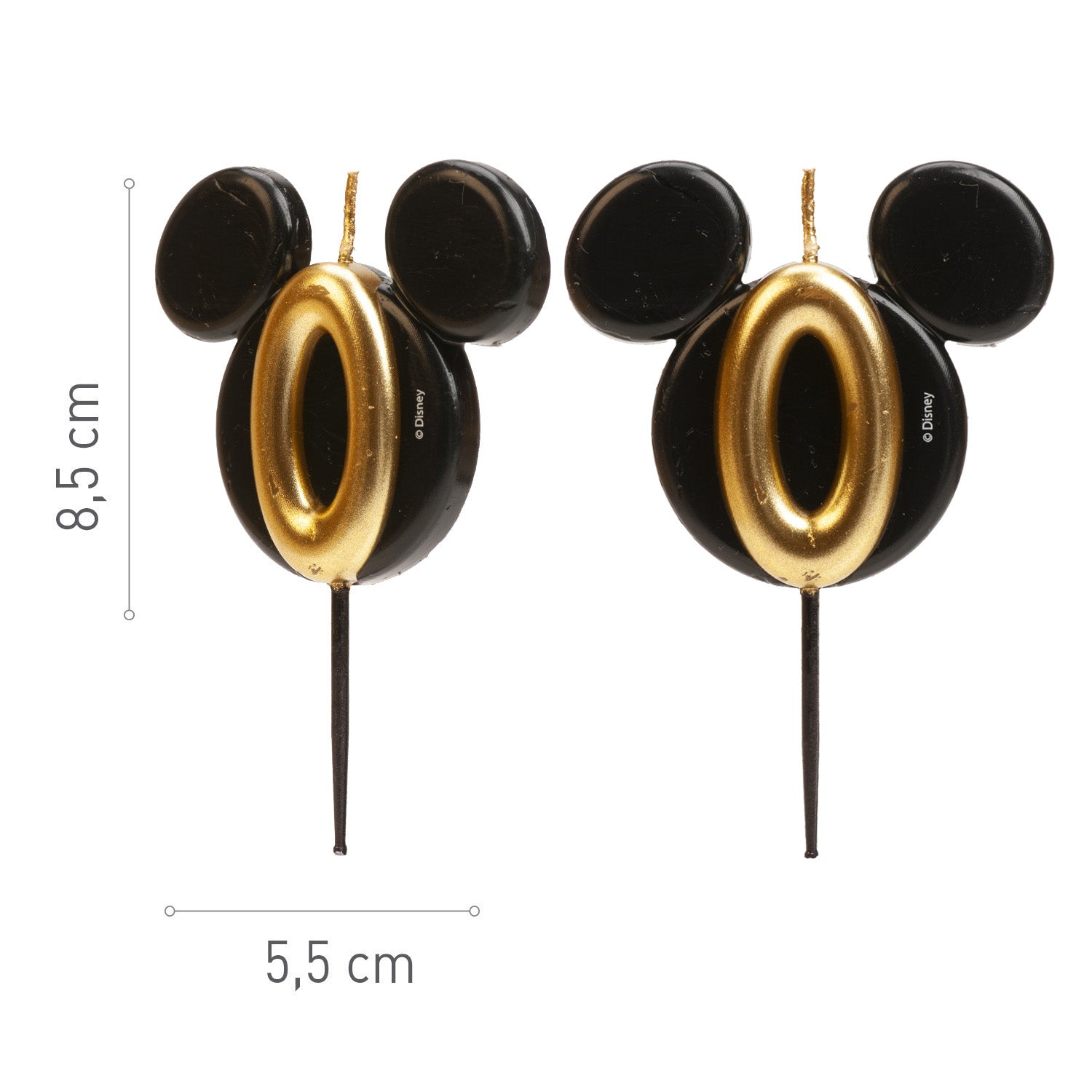 BOUGIES D'ANNIVERSAIRE OREILLES DE MICKEY MOUSE 8,5 CM | N°0