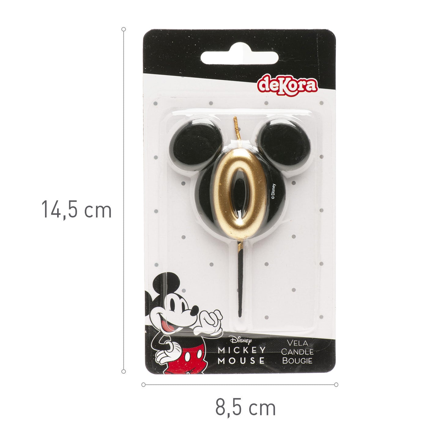 BOUGIES D'ANNIVERSAIRE OREILLES DE MICKEY MOUSE 8,5 CM | N°0