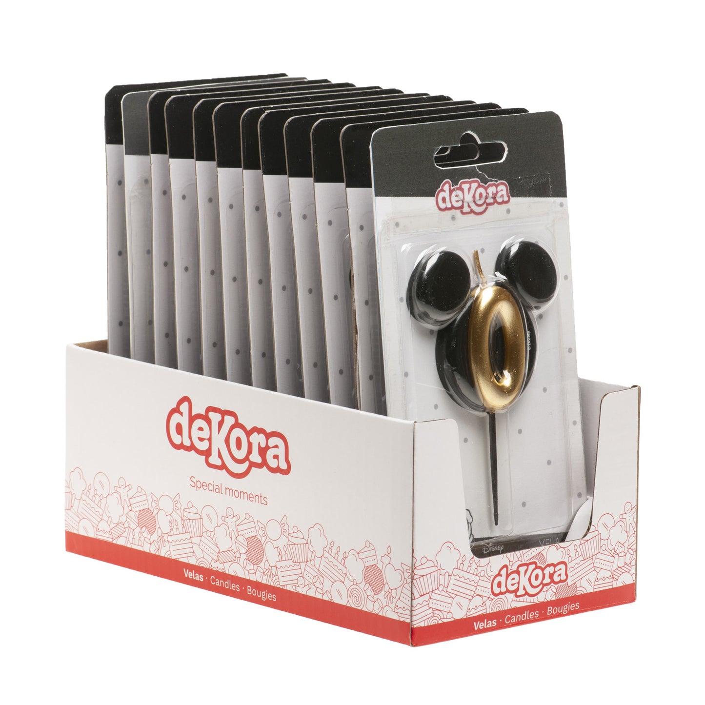 BOUGIES D'ANNIVERSAIRE OREILLES DE MICKEY MOUSE 8,5 CM | N°0