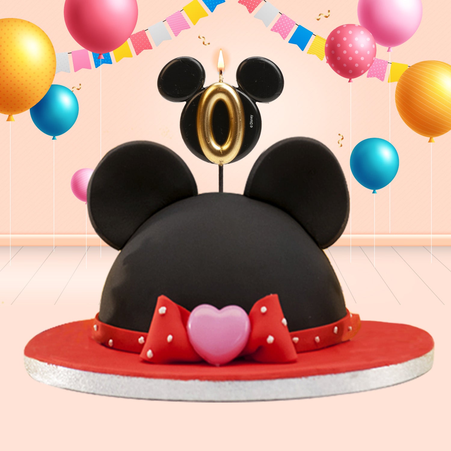 BOUGIES D'ANNIVERSAIRE OREILLES DE MICKEY MOUSE 8,5 CM | N°0