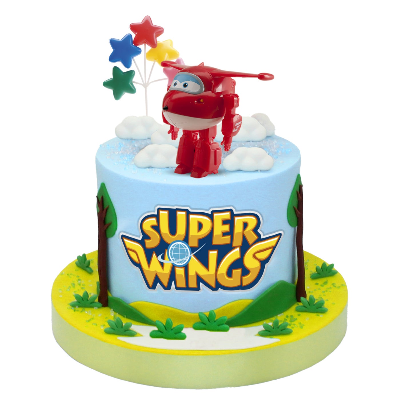 6 PVC FIGURINES SUPER WINGS JETT 7CM