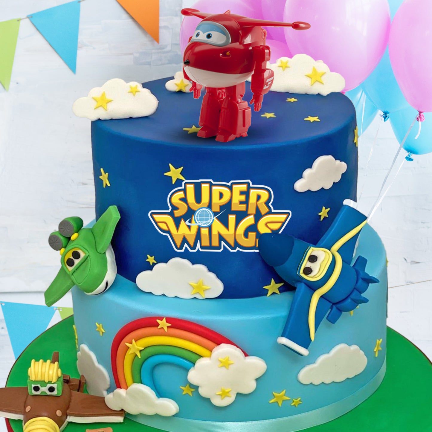 6 PVC FIGURINES SUPER WINGS JETT 7CM