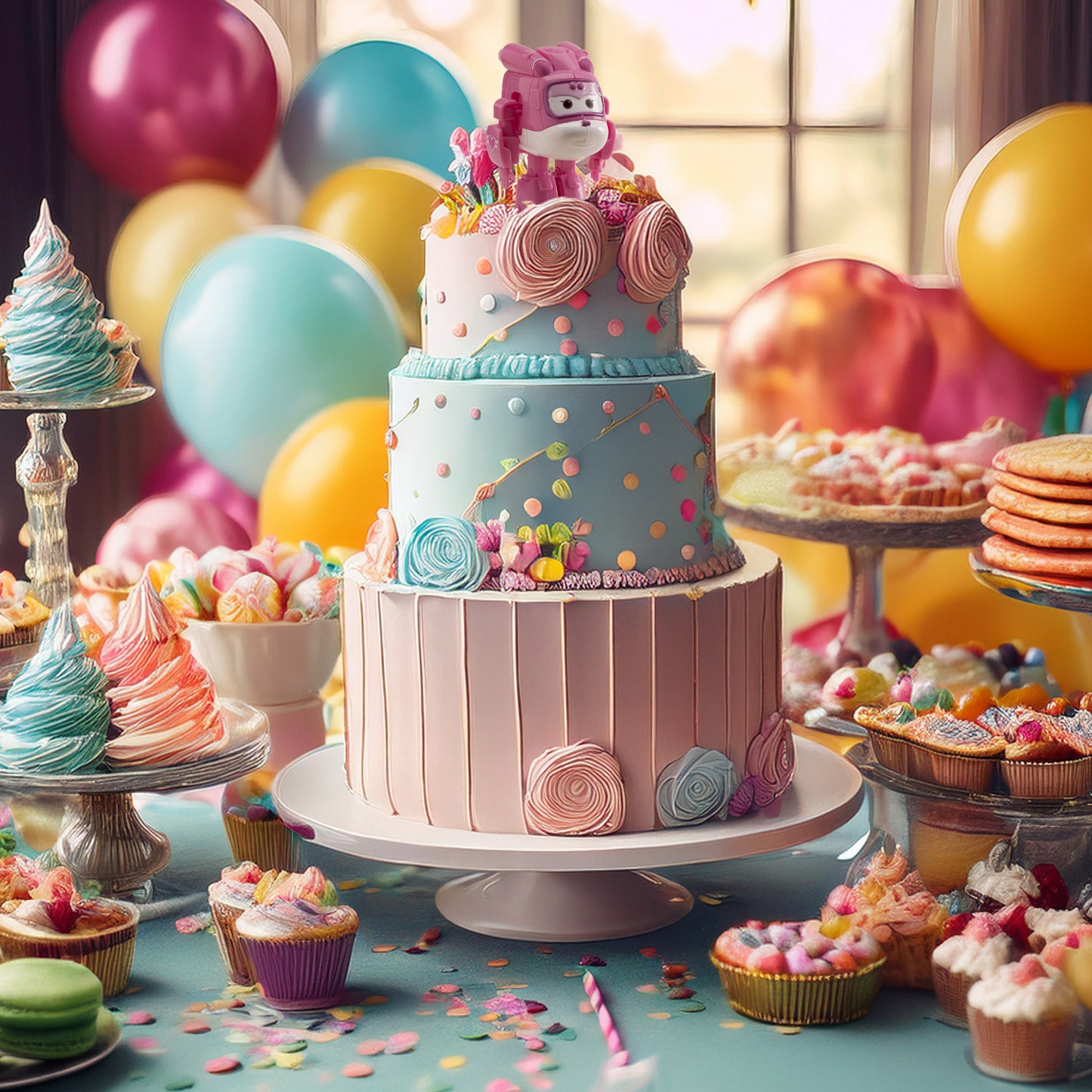 CONJ. 6 PVC SUPER WINGS DIZZY 7 CM