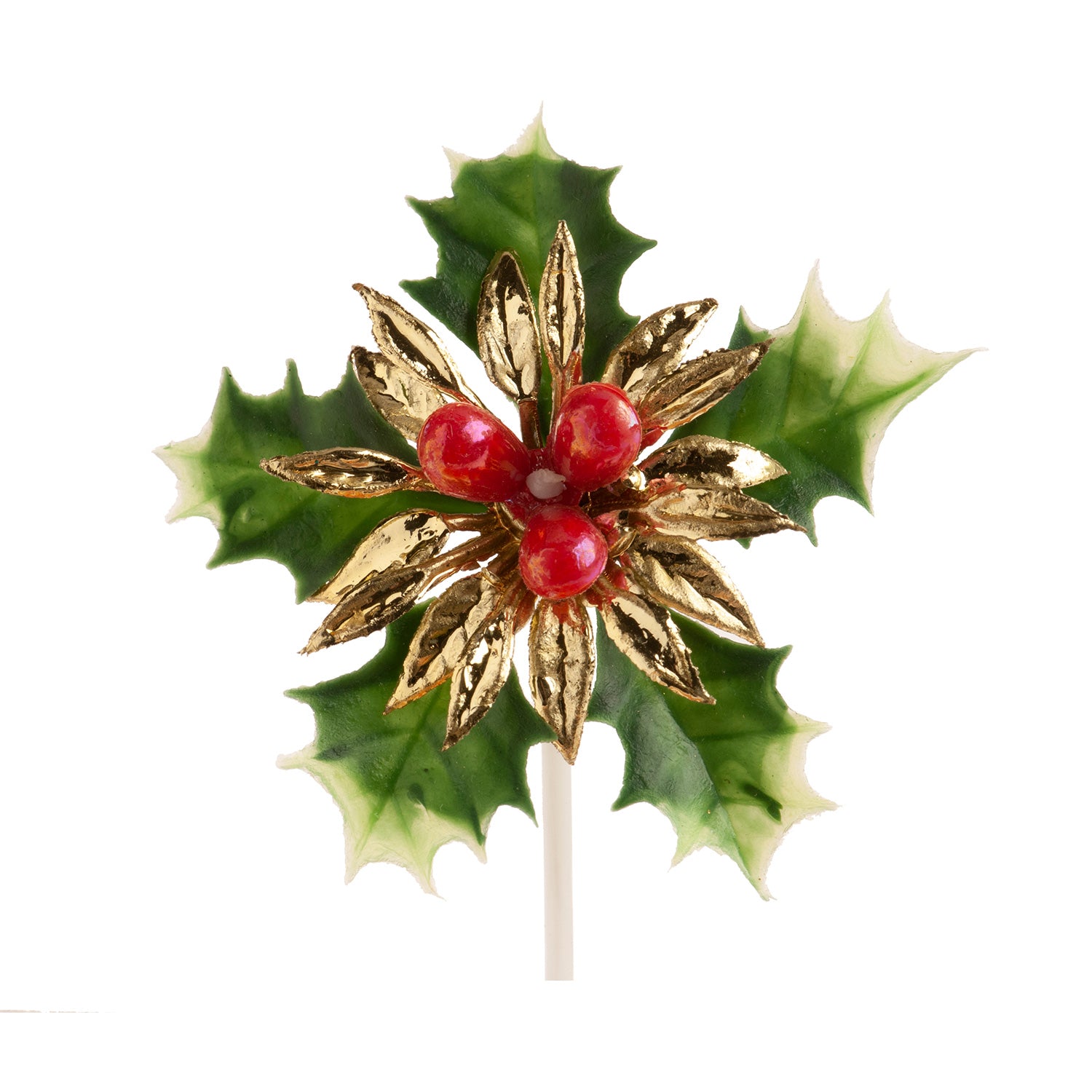 FIORE DI NATALE CON RAGGI IN PLASTICA 3 MOD. 4,7CM
