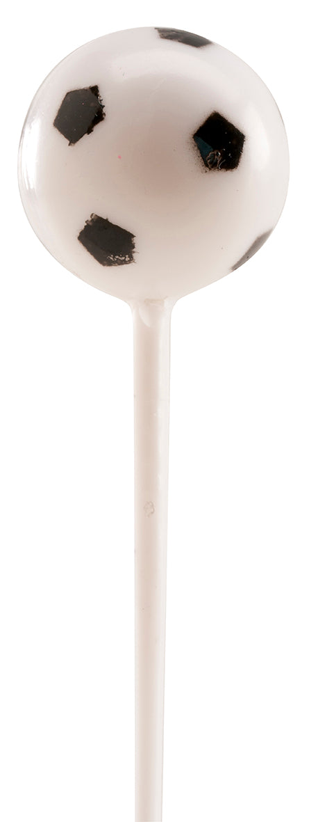 BALLON DE FOOTBALL PLASTIQUE CAKE TOPPER Ø 2.3CM H 6CM