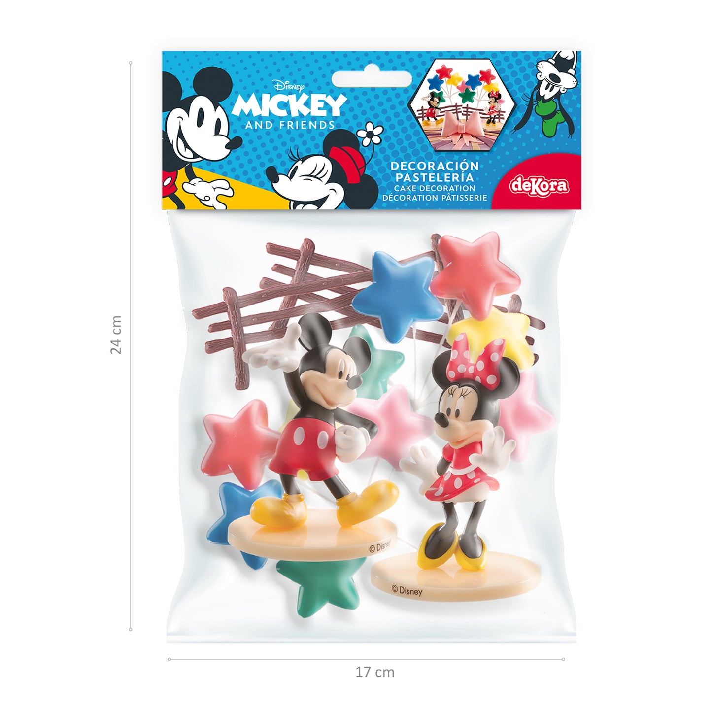 KIT PVC RETAIL MICKEY ET MINNIE POUR DÉCORER DES GÂTEAUX