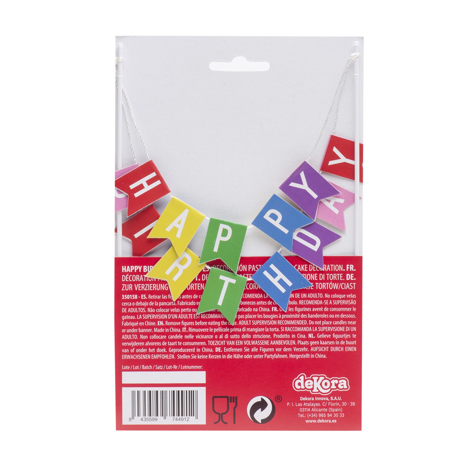 CAKE TOPPER BANDERAS HAPPY BIRTHDAY