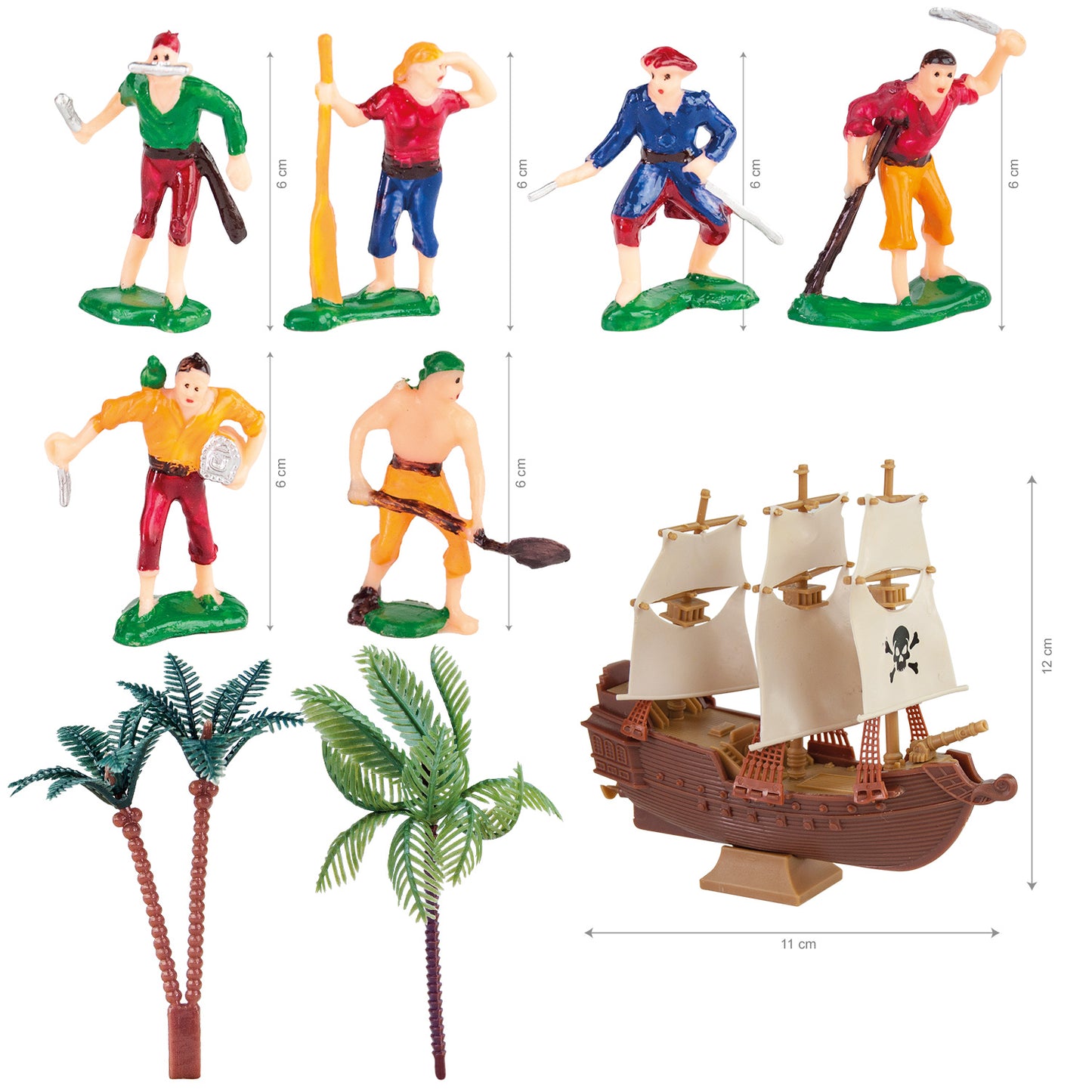 KIT PIRATI CON NAVE PLASTICA