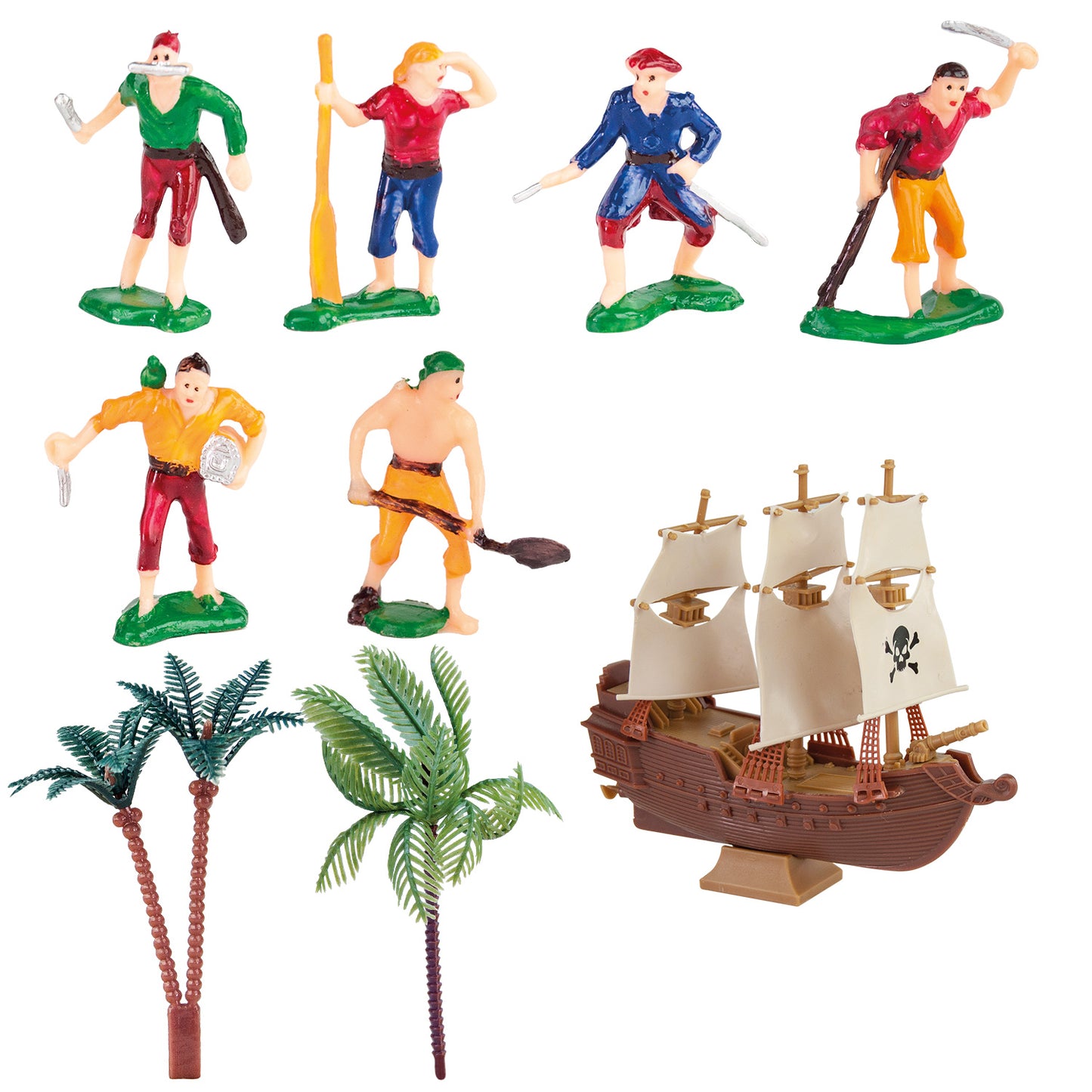 KIT PIRATI CON NAVE PLASTICA