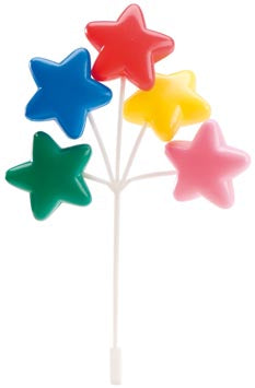 STAR-SHAPED PLASTIC BALLOONS 17CM