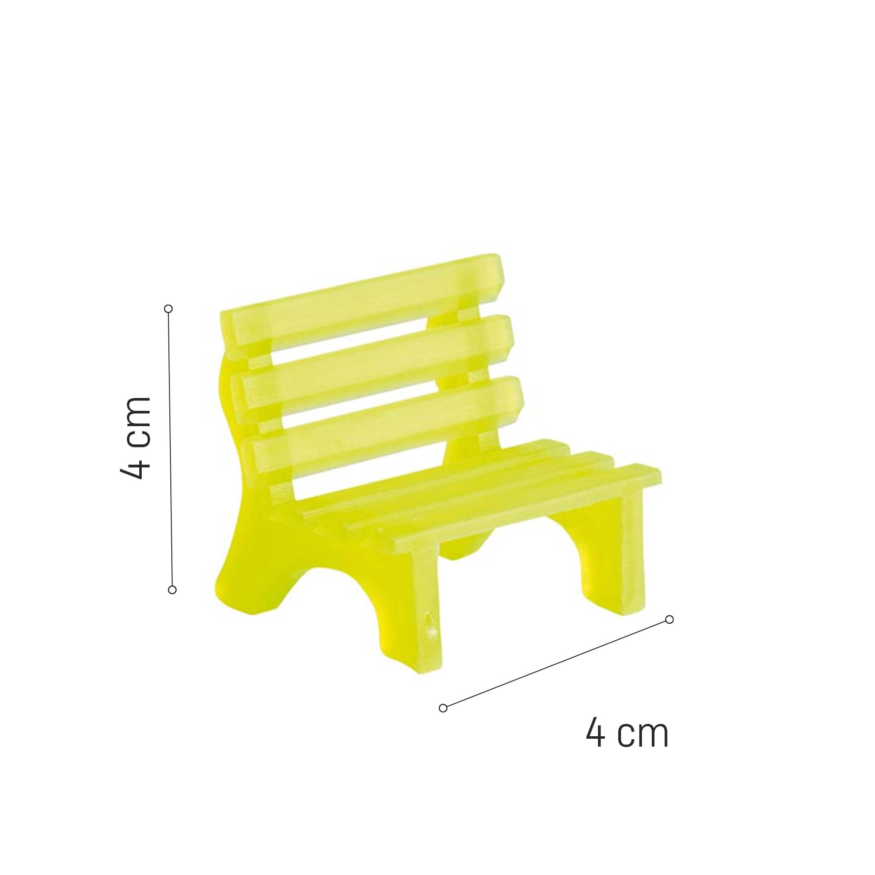PLASTIC BENCH 4X4CM
