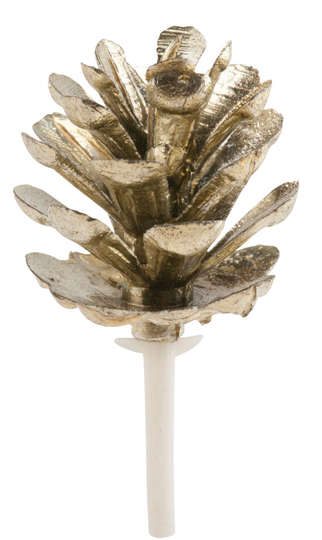CAKE TOPPER FIGURA PLASTICO PIÑA DORADA 4CM 144 UDS