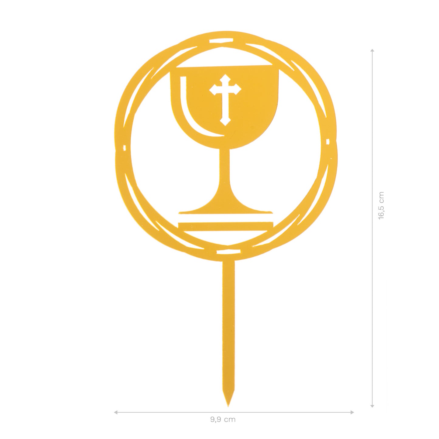 CAKE TOPPER COMMUNION CHALICE 16,5X9,9CM